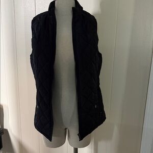 Elegant Black Quilted Women's Vest